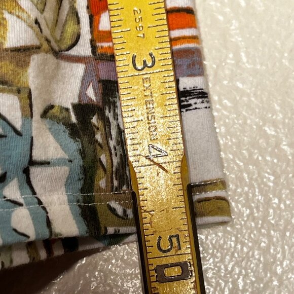 Zenergy By Chico’s Size 3 (US XL 16) Multicolor Abstract Crew Short-sleeve Top - Picture 12 of 14